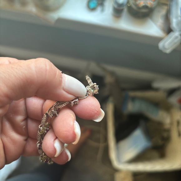 14kt white gold and tourmaline Bracelet - Picture 12 of 12